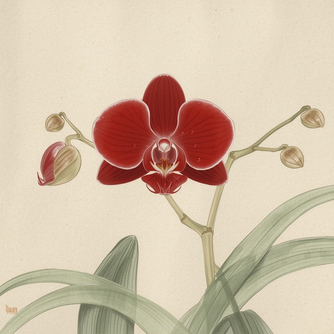 Free Elegant Botanical Bloom Image - Orchid, Crimson, Botanical ...