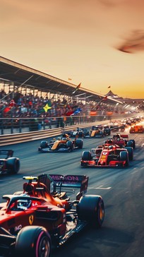 Free Thrilling Race Start Image - Racing, Cars, Sunset | Download at ...