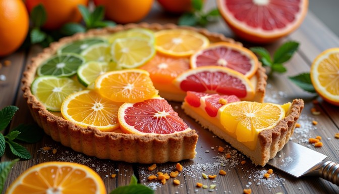 Free Colorful citrus tart Image - Tart, Citrus, Dessert | Download at ...
