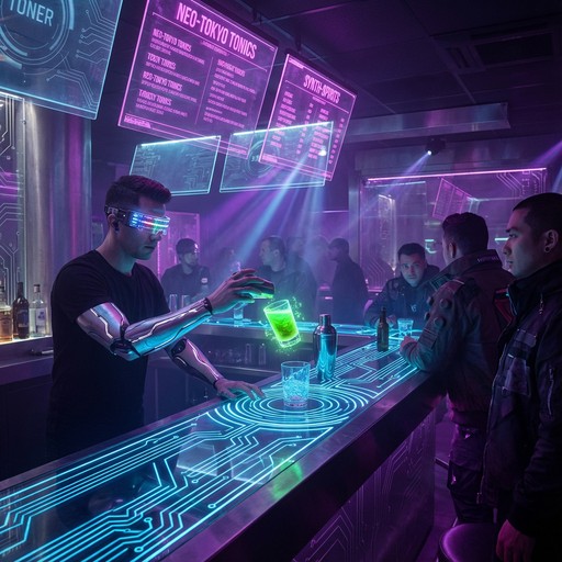 Free Futuristic Bar Scene Image - Bar, Bartender, Futuristic | Download ...