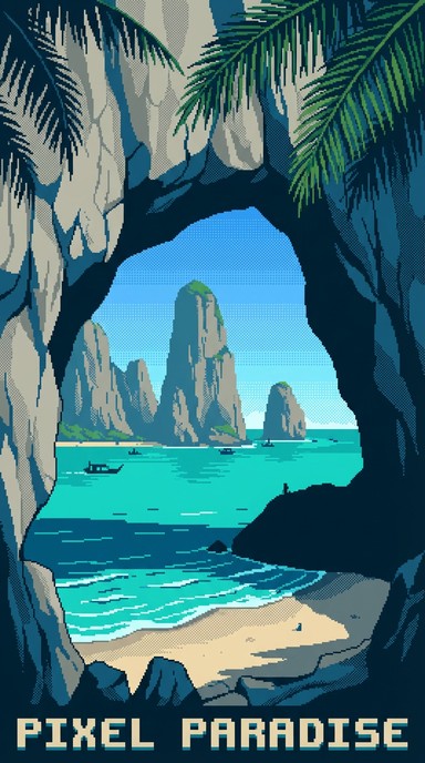 Free Tropical Paradise Portal Image - Pixel, Tropical, Paradise ...