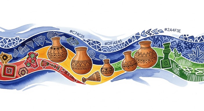 Free Indigo Heritage Flow Image - Watercolor, Indigo, Calabash ...