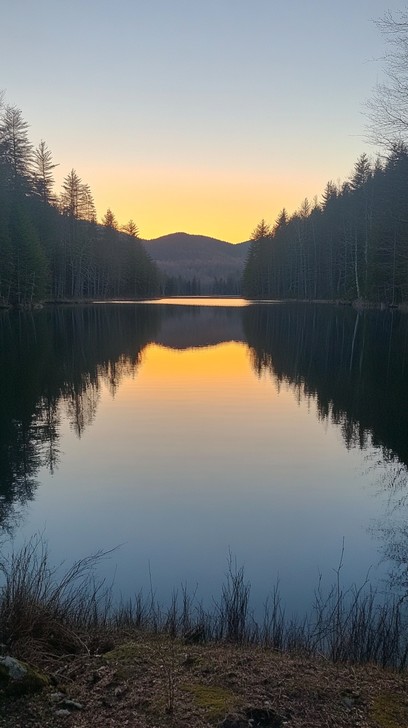 Free Serene Sunset Lake Image - Sunset, Lake, Forest | Download at ...