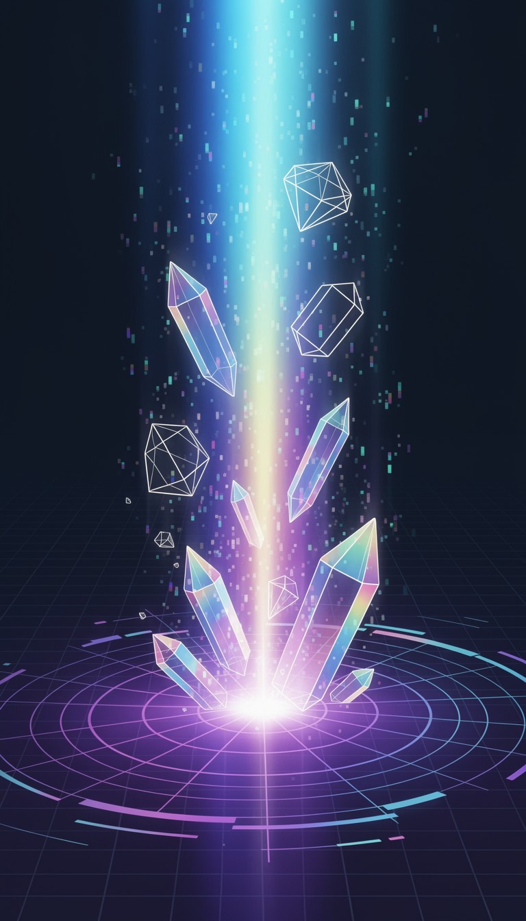 Free Holographic Crystal Formation Photo - Holographic, Futuristic ...