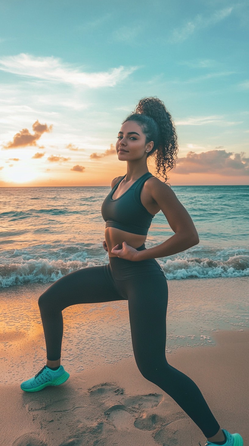 Free Sunset Beach Workout Image - Fitness, Sunset, Beach | Download at ...