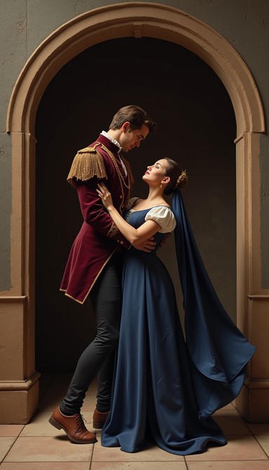 Free Royal Dance Embrace Image - Renaissance, Couple, Burgundy ...