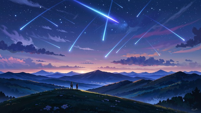 Celestial Ridge Free Celestial Mountain Wonder Image - Meteors, Stars, Mountains ...