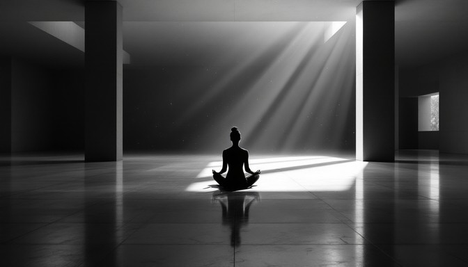 Meditator Radiating Light Free Meditation in Light Image - Meditation, Silhouette, Light ...