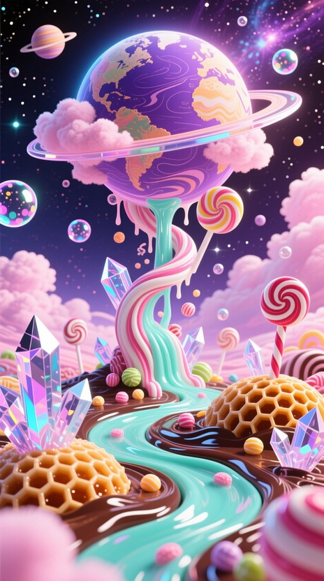 Free Sweet Candy Planet Photo - Candy, Planet, Fantasy | Download at ...