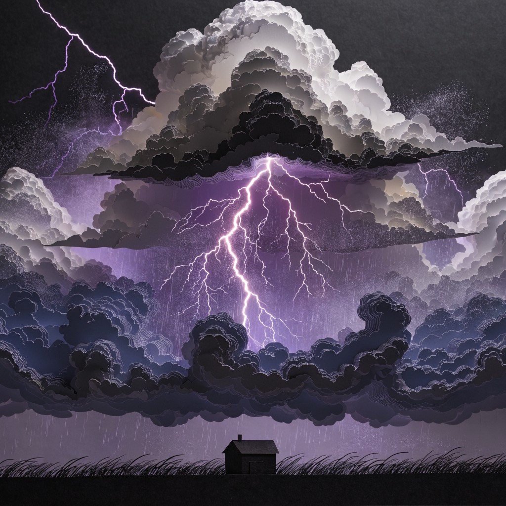 Free Paper Storm Diorama Image - Diorama, Papercraft, Lightning ...