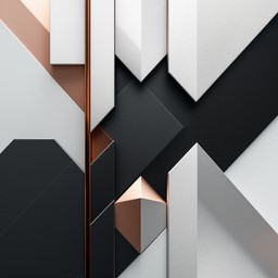 Metal Simplistic Free Geometric Metal Symphony Image - Geometric, Minimal, Metallic ...