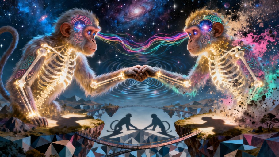 Primates Mating Ritual Dance Free Cosmic Primate Connection Photo - Primates, Cosmic, Luminescent ...