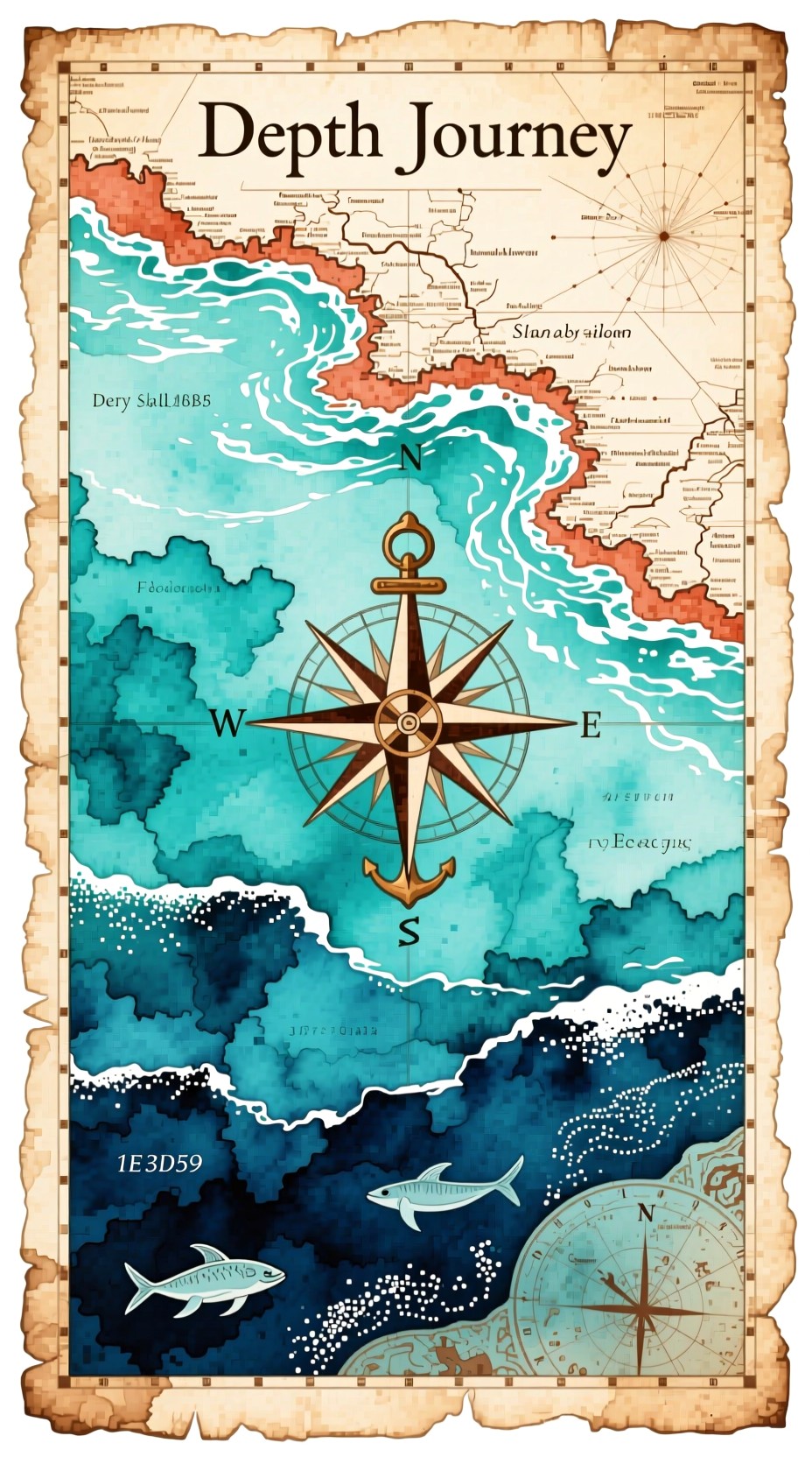 Free Oceanic Depth Chart Image - Nautical, Watercolor, Map | Download ...