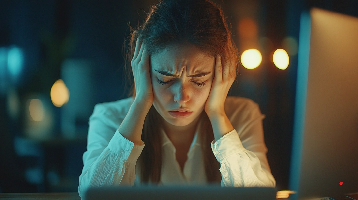 Free Late night stress Image - Woman, Stress, Computer | Download at ...