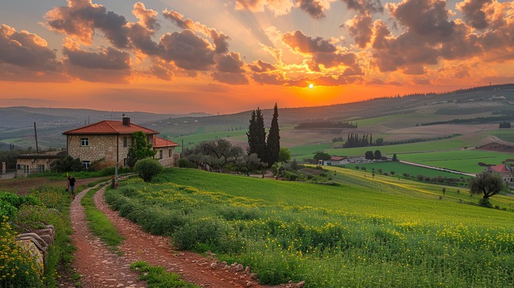 Free Sunset rural path Image - Sunset, Countryside, Road | Download at ...