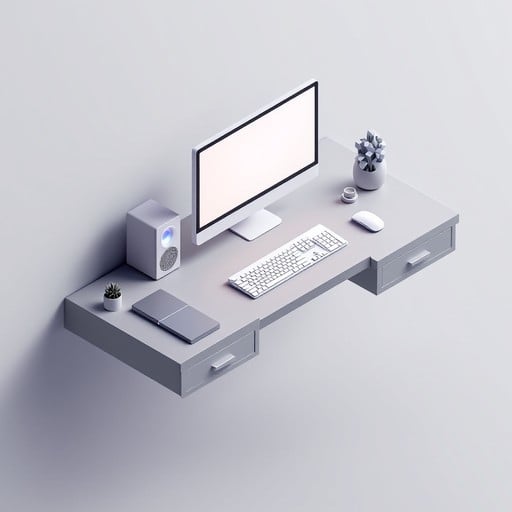 Free Floating Minimalist Workspace Image - Minimalist, Floating ...