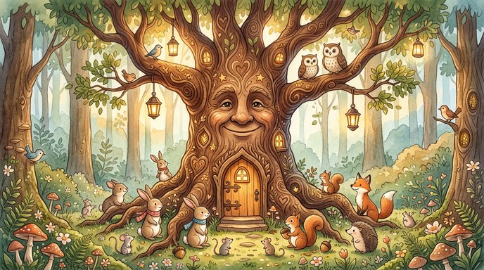 Free Enchanted Forest Friends Image - Tree, Forest, Woodland | Download ...