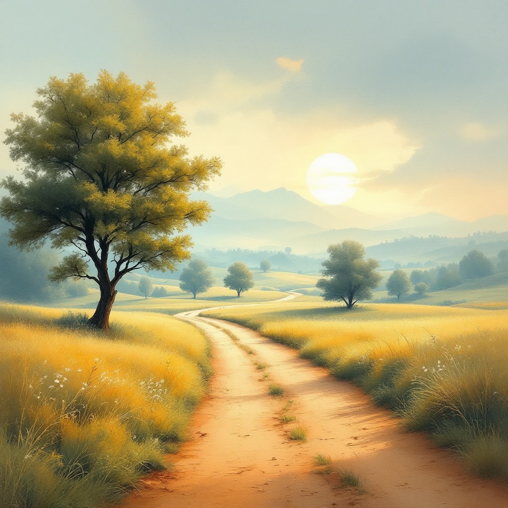 Free Peaceful Country Path Image - Countryside, Path, Sunset | Download ...