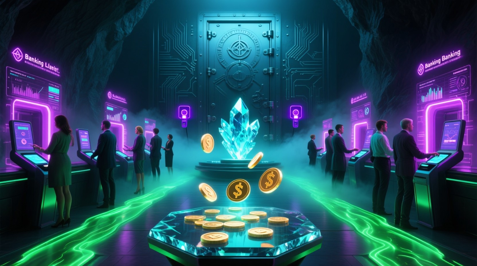 Free Crypto Crystal Vault Image - Cyberpunk, Cryptocurrency ...