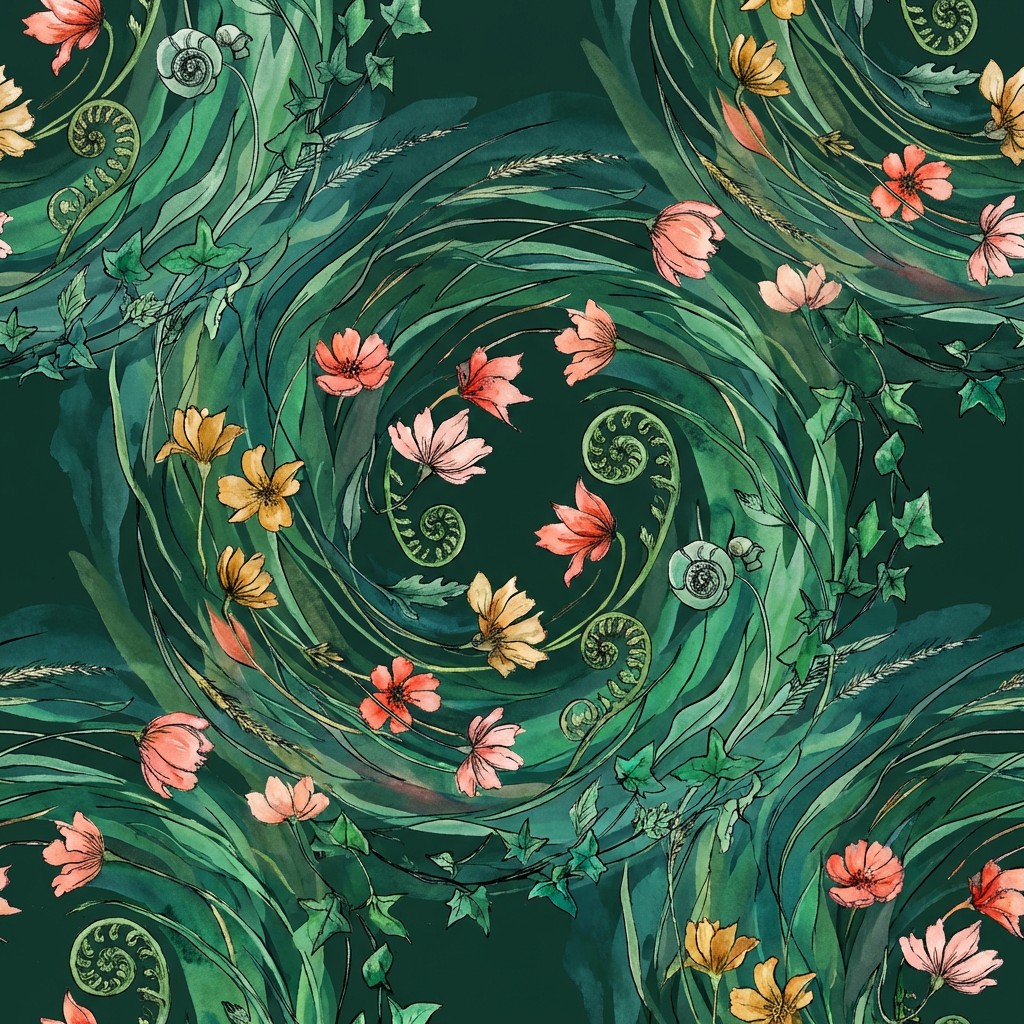 Free Windswept Botanical Dance Image - Botanical, Floral, Wildflowers ...