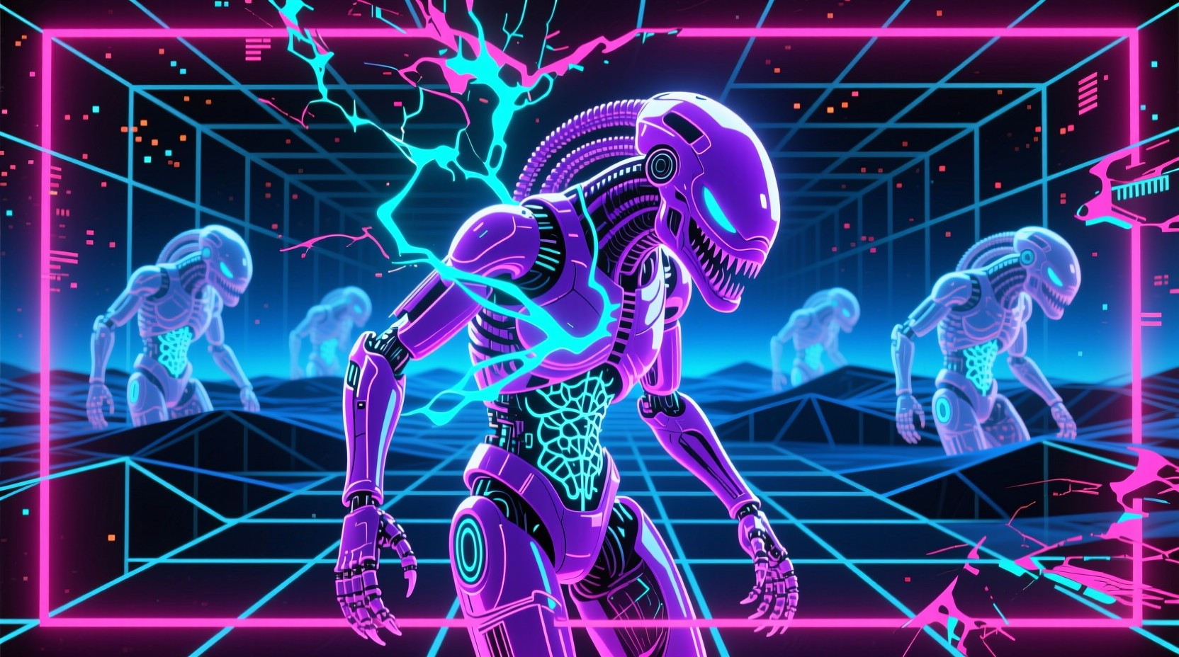 Free Digital Predator Emerges Photo - Synthwave, Predator ...