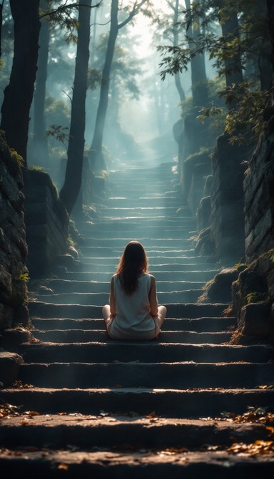 Free Pathway Contemplation Moment Image - Forest, Pathway, Woman ...