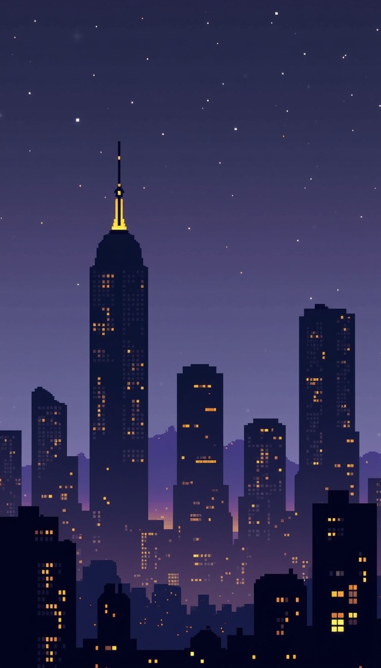 Free Neon Pixel Metropolis Image - Cityscape, Pixel, Skyscrapers ...