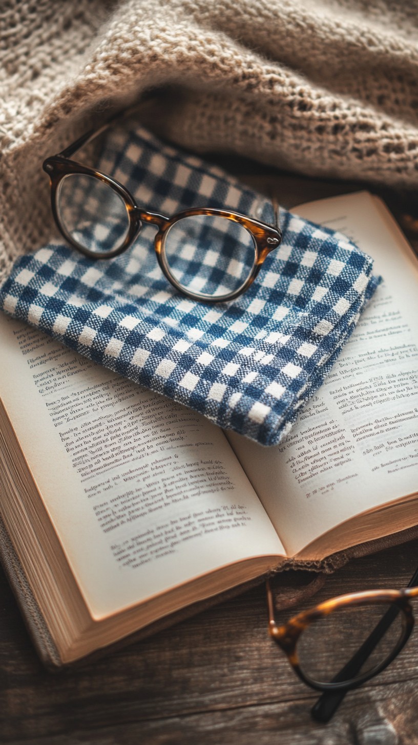 Free Cozy Reading Setup Image Book Glasses Blanket Download At