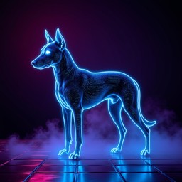 Perro Neon Free Neon Cyber Dog Image - Cyberpunk, Dog, Neon | Download at StockCake