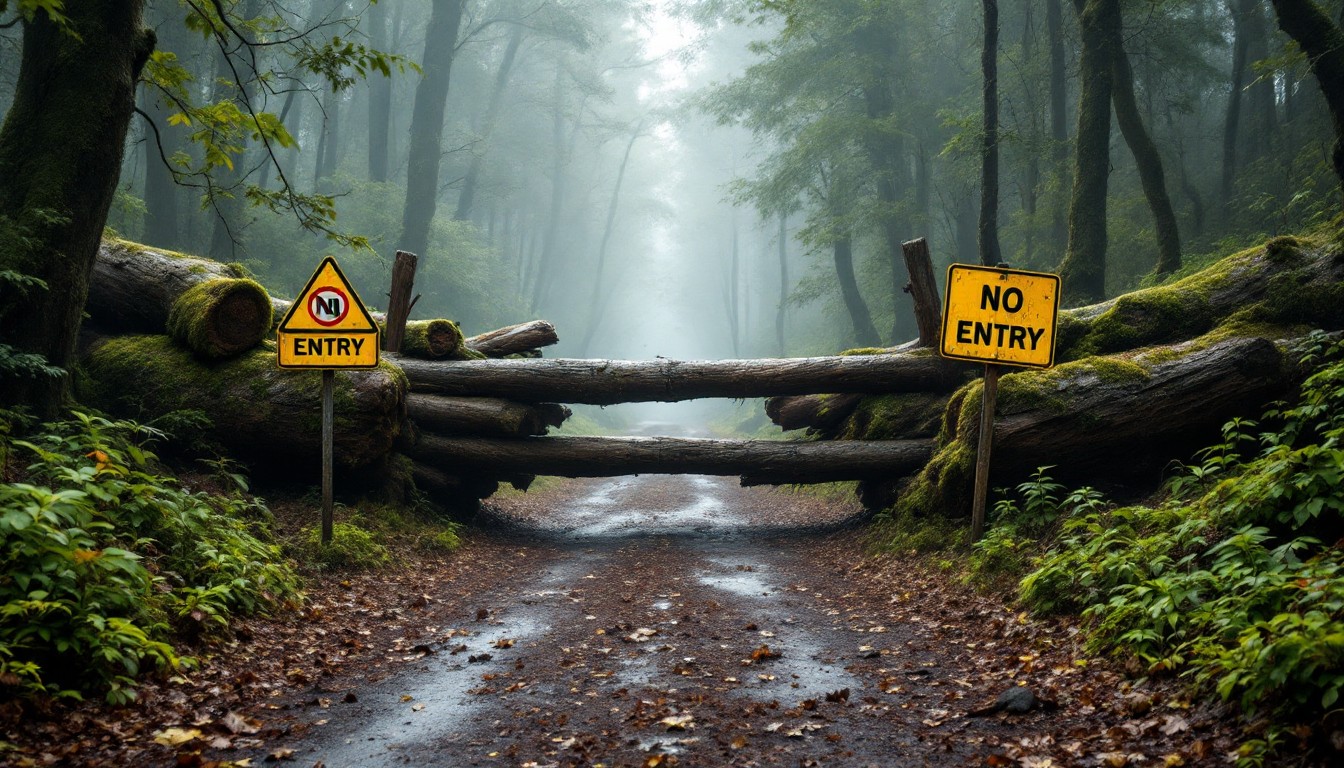 Nature Refusing The Line Free Nature Says Stop Image - Forest, Mist, Barrier | Download at StockCake