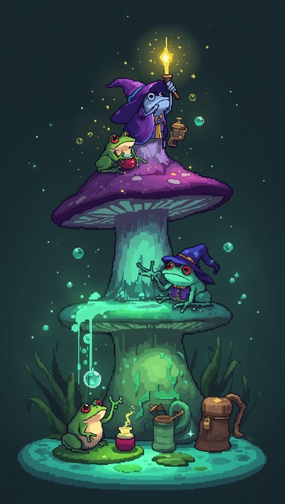 Frog Wizard 4 In Free Frog Wizard Tower Image - Frogs, Wizard, Magic | Download at StockCake