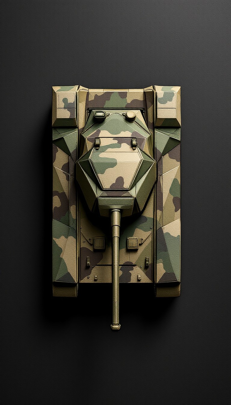 Free Camouflage Origami Tank Image - Origami, Tank, Camouflage ...
