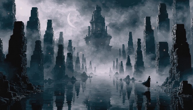 Free Pixel Art Mystery Image - Pixel, Retro, Fog | Download at StockCake