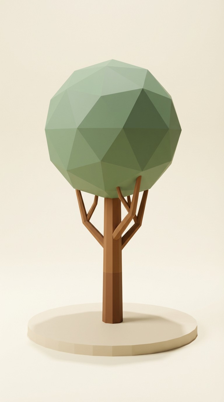 Free Geometric Tree Design Image - Tree, Geometric, Low-poly | Download ...