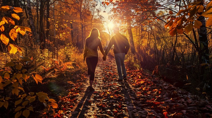 Free Autumn Walk Together Image - Autumn, Couple, Forest | Download at ...