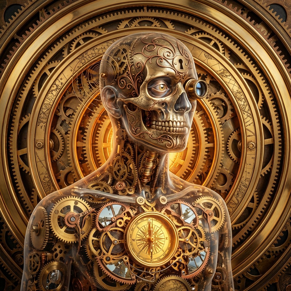 Download Mechanical Soul Reflection Image - Steampunk, Clockwork, Gears ...