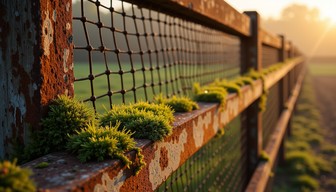 Natural Rust Fence Free Moss Meets Rust Image - Fence, Rustic, Wood | Download at StockCake
