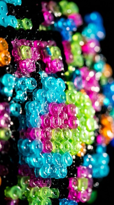 Free Neon Pixel Art Image - Beads, Pixel, Retro | Download at StockCake