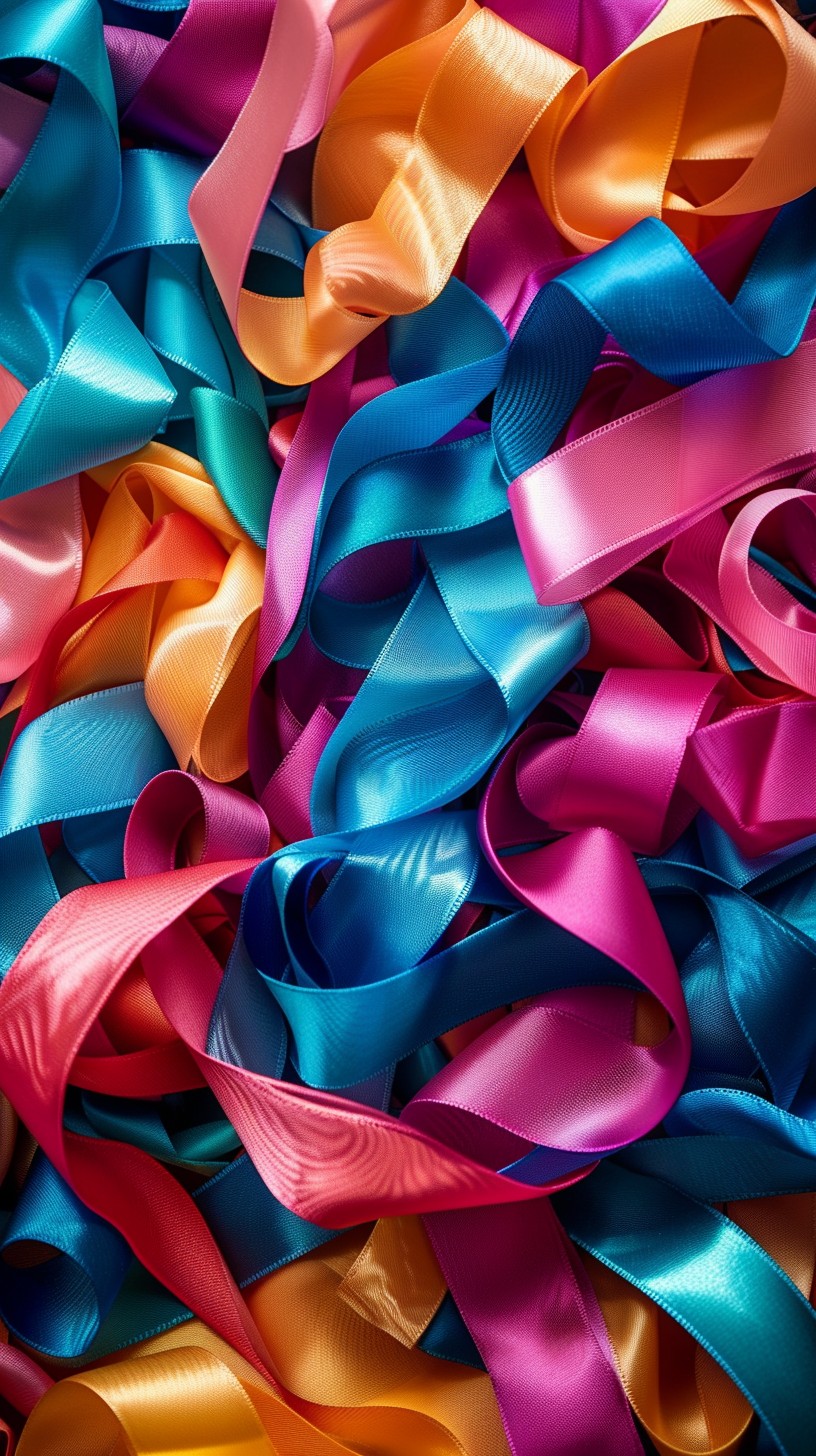Messy Ribbon Colorfull Free Colorful Ribbon Cascade Image - Ribbon, Texture, Colorful ...