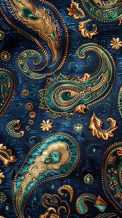 Paisley Inlay Free Intricate Paisley Design Image - Paisley, Gold, Turquoise ...