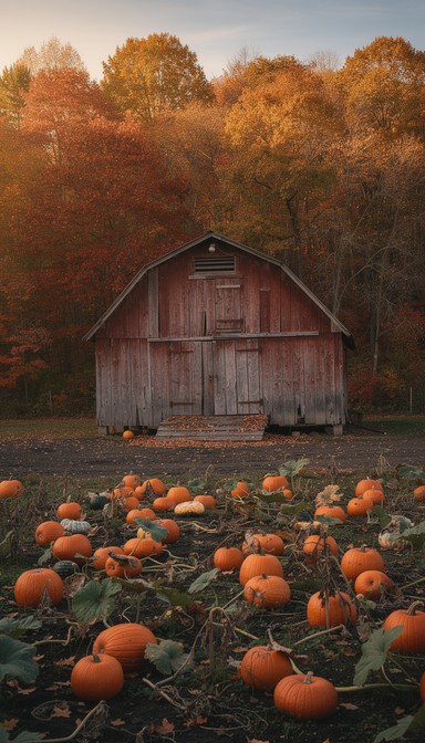 Rustic Barn Fall Display Free Autumn Evening Gathering Image - Autumn, Evening, Gathering ...
