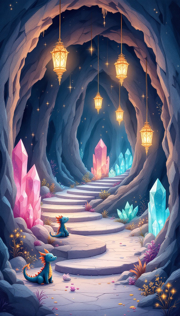 Free Magical Crystal Cave Image - Cave, Crystal, Dragon | Download at ...