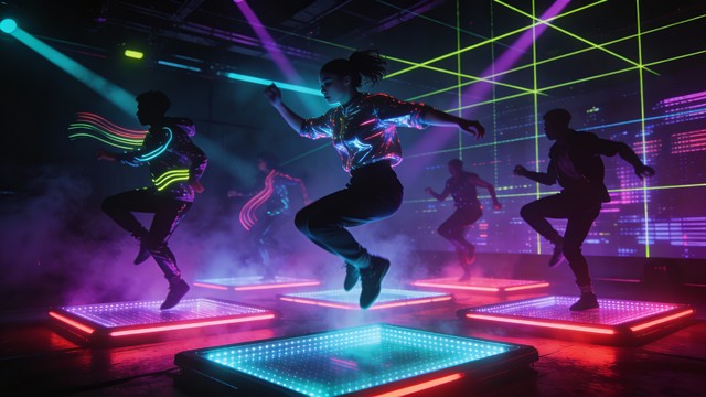 Neon Rave Motion Free Neon Dance Revolution Image - Nightclub, Neon, Cyberpunk ...