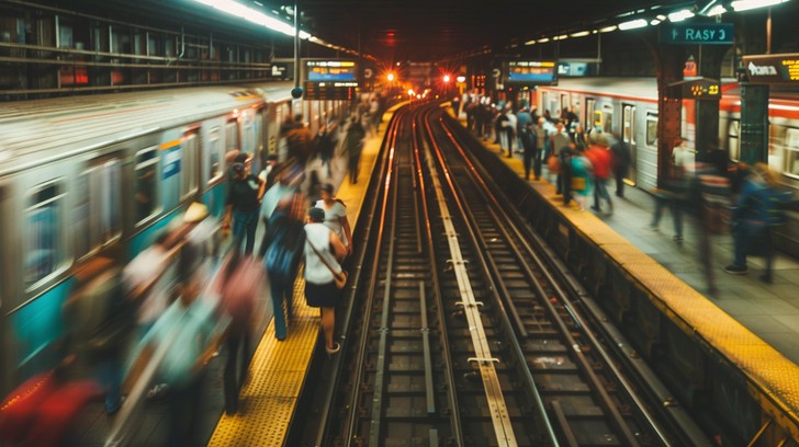 Urban Setting Train Free Urban Train Stop Image | Download at StockCake