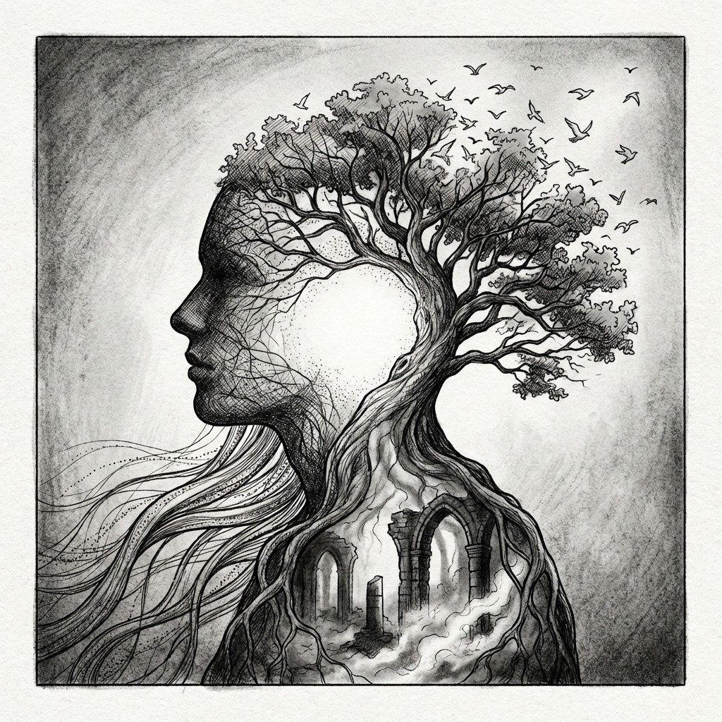 Tree Mind Flow Free Tree Mind Fusion Image - Illustration, Monochrome, Surreal ...