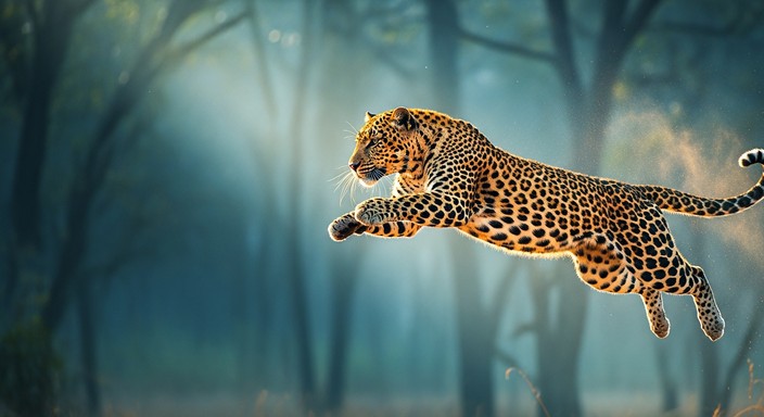 Free Leopard Mid-Air Leap Image - Leopard, Jumping, Wildlife | Download ...