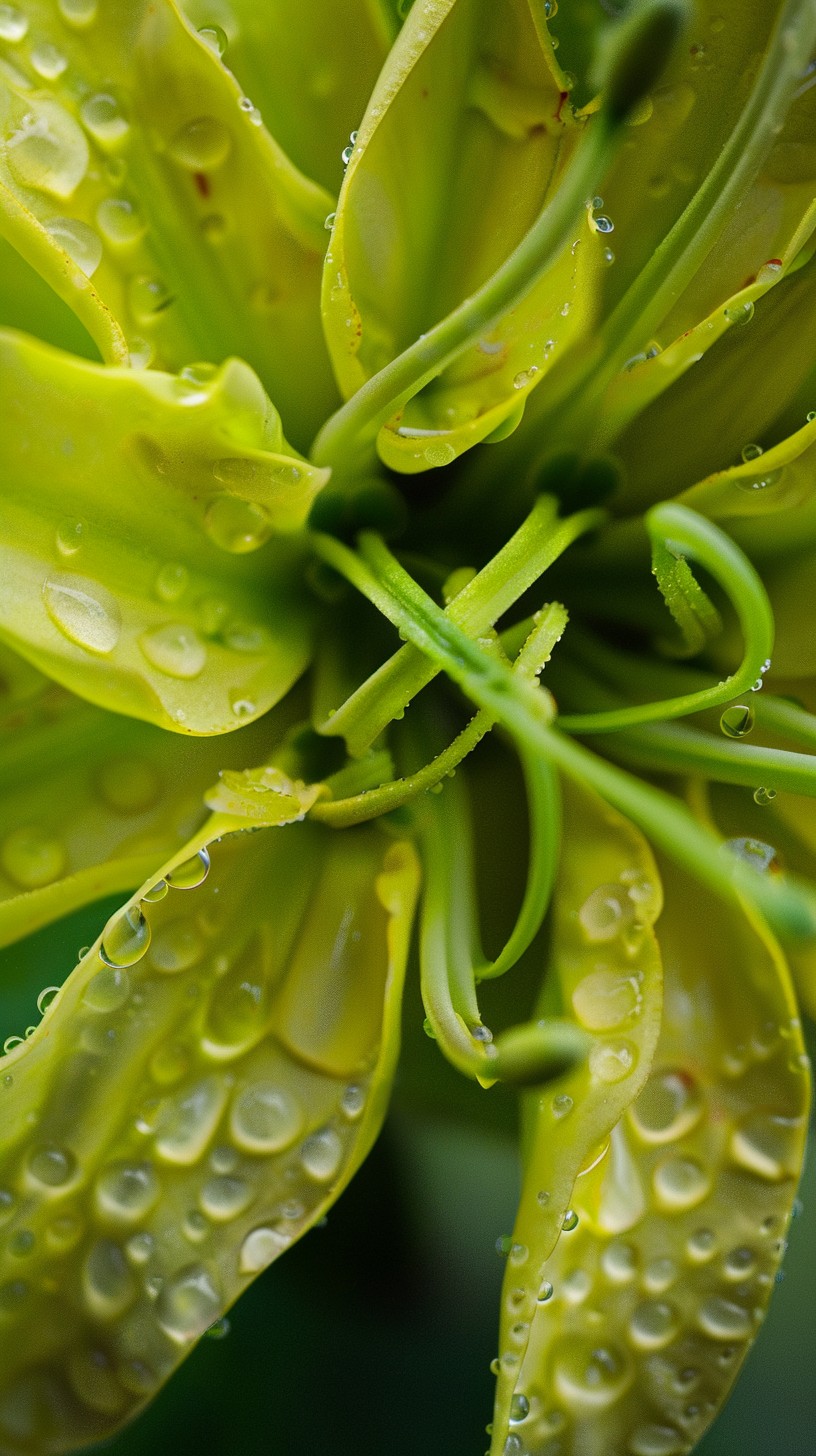 Free Dewy Green Bloom Image - Flower, Green, Dew | Download at StockCake