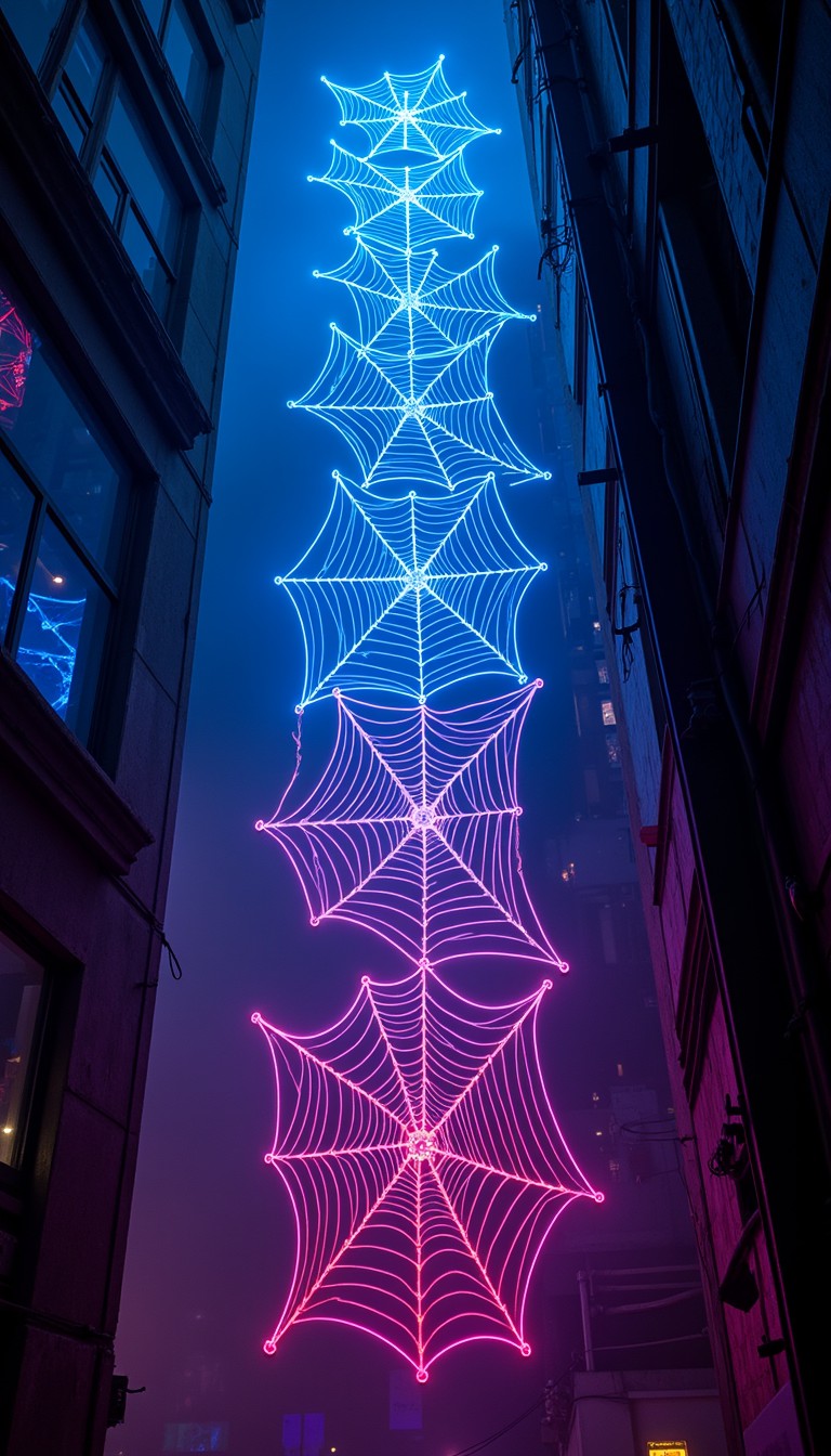 Free Neon Web Matrix Image - Spiderweb, Neon, Cyberpunk | Download at ...