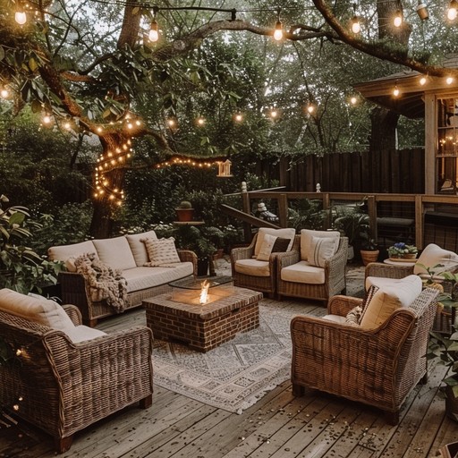 Free Cozy Outdoor Lounge Image - Backyard, Evening, Lights | Download ...