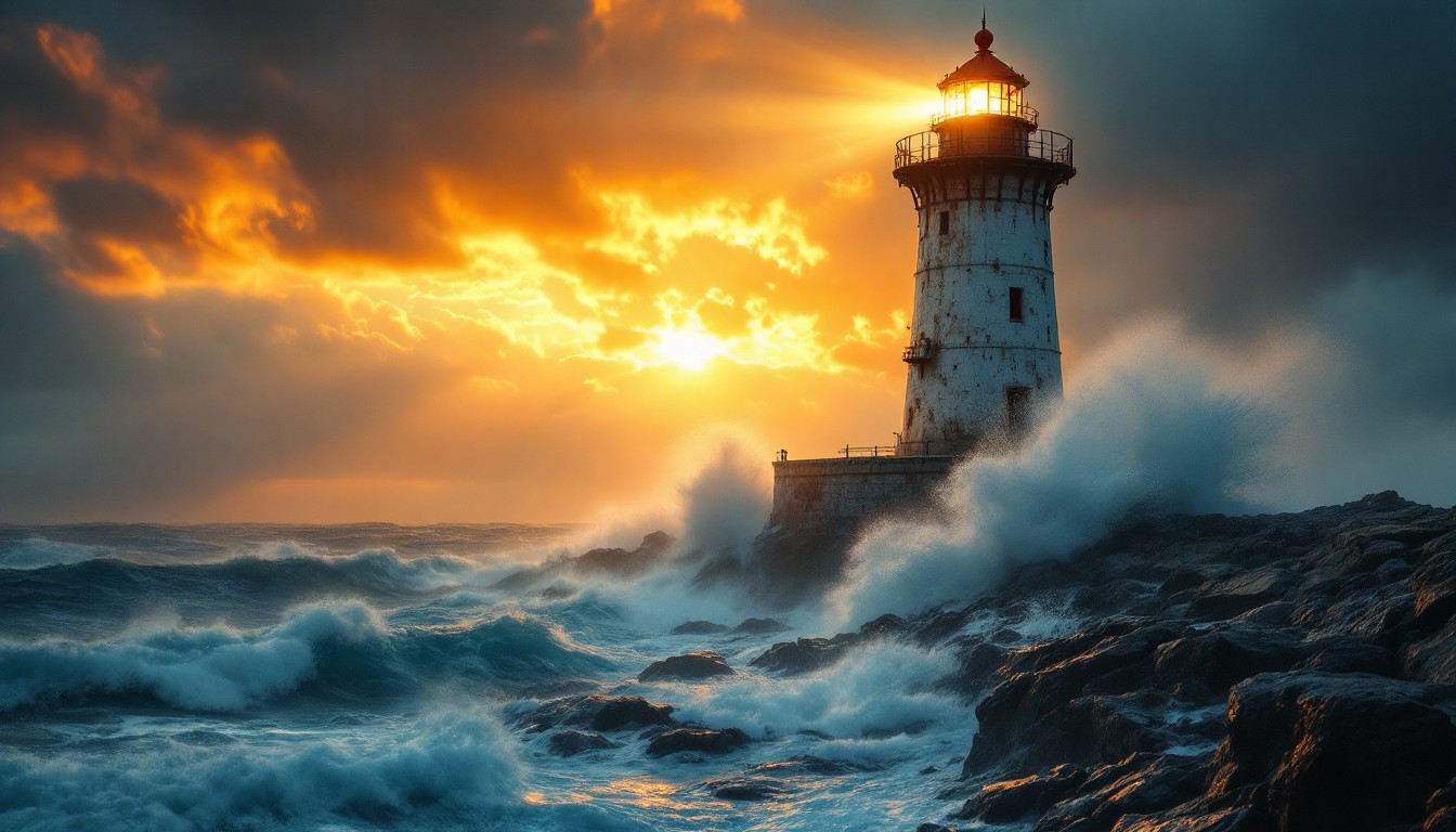Free Lighthouse Battles Storm Photo - Lighthouse, Storm, Waves ...